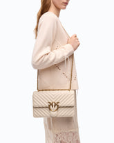 Medium shoulder bag Love Bag One Chevron - White | Pinko