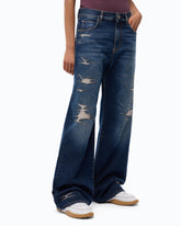 Wide-leg jeans with rips -  | Pinko