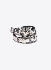 Cintura sottile fibbia Love Birds rettile 2cm PINKO Galleria -  | Pinko