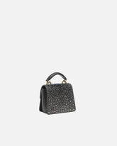 PINKO Galleria Micro Love Bag Top Handle Light fully rhinestoned handbag in microfibre -  | Pinko