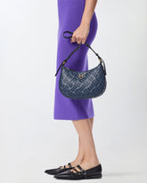 Borsa piccola a spalla Half Moon con logo Love Birds -  | Pinko