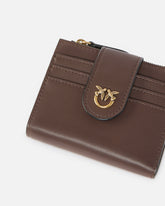 Portafoglio piccolo in pelle liscia con logo -  | Pinko