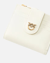Portafoglio piccolo in pelle liscia con logo -  | Pinko