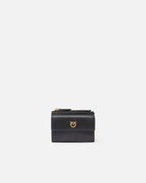 Compact small wallet in smooth leather with logo -  | Pinko
