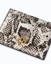 Card holder with python print - Multicolor Grey-Black | Pinko
