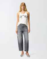 Grey denim balloon-fit jeans -  | Pinko