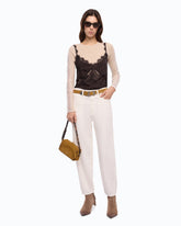 Egg-fit cotton bull trousers -  | Pinko