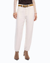 Egg-fit cotton bull trousers -  | Pinko