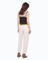 Egg-fit cotton bull trousers -  | Pinko
