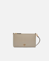 Pochette piatta in pelle con logo Love Birds -  | Pinko