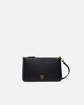 Pochette piatta in pelle con logo Love Birds -  | Pinko