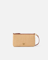 Borsa piccola piatta in rafia crochet con tracolla rimovibile -  | Pinko