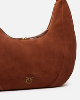 Borsa a spalla grande Hobo in suede con manico in pelle -  | Pinko