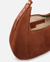 Borsa a spalla grande Hobo in suede con manico in pelle -  | Pinko