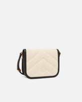 Borsa a spalla piccola squadrata Love Bag in canvas e pelle -  | Pinko