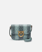 Borsa a spalla piccola squadrata Love Bag stampa rettile -  | Pinko