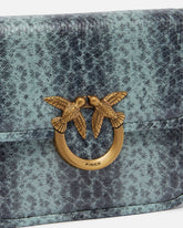 Borsa a spalla piccola squadrata Love Bag stampa rettile -  | Pinko