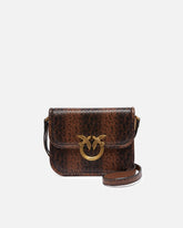 Borsa a spalla piccola squadrata Love Bag stampa rettile -  | Pinko