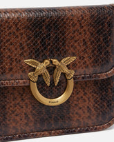Borsa a spalla piccola squadrata Love Bag stampa rettile -  | Pinko