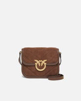 Borsa a spalla piccola Mini Love Bag Box in pelle scamosciata -  | Pinko