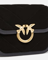 Borsa a spalla piccola Mini Love Bag Box in pelle scamosciata -  | Pinko