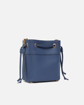 Borsa a spalla secchiello piccolo in pelle fiore con logo Love Birds -  | Pinko