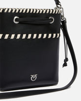 Borsa piccola a secchiello in pelle con infilature -  | Pinko