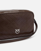 Camera Bag media a tracolla in pelle chevron -  | Pinko