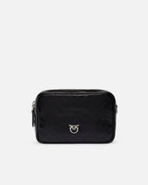 Camera Bag media a tracolla in pelle chevron -  | Pinko