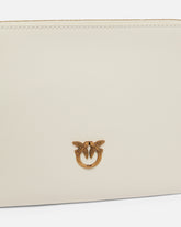 Pochette squadrata da polso in pelle con logo uccellini -  | Pinko
