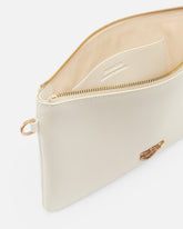 Pochette squadrata da polso in pelle con logo uccellini -  | Pinko