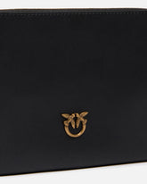 Pochette squadrata da polso in pelle con logo uccellini -  | Pinko