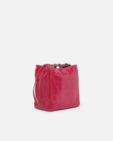 PINKO Galleria mini bucket bag in shiny reptile skin -  | Pinko