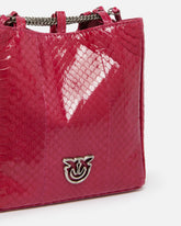 PINKO Galleria mini bucket bag in shiny reptile skin -  | Pinko