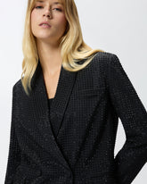 Blazer oversize doppiopetto con strass -  | Pinko