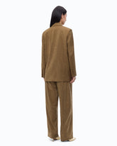 Zweireihige Oversize-Jacke mit Strasssteinen - Grün | Pinko