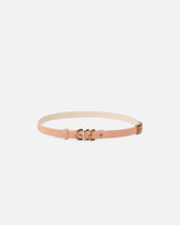 Cintura sottile 2cm in suede con anellini logati -  | Pinko