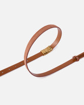Cintura sottile 2cm in suede con anellini logati -  | Pinko