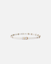 Cintura sottile 1,5cm cuoio con anelle in metallo -  | Pinko