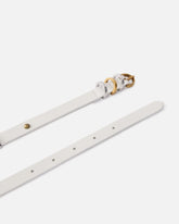 Cintura sottile 1,5cm cuoio con anelle in metallo -  | Pinko