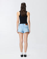 Shorts in denim chiaro sfrangiato -  | Pinko