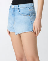 Shorts in denim chiaro sfrangiato -  | Pinko