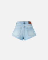 Shorts in denim chiaro sfrangiato -  | Pinko