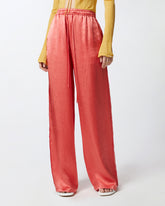 Pantaloni palazzo stile pigiama in satin -  | Pinko