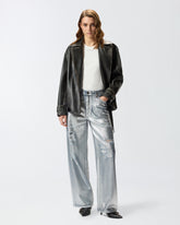 Jeans loose in denim laminato -  | Pinko
