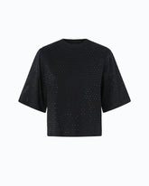 T-shirt con strass e logo -  | Pinko