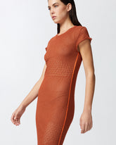 Long summer dress with perforated motif -  | Pinko