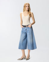Bermuda wide leg in denim -  | Pinko
