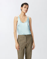 Stretch silk satin vest top -  | Pinko