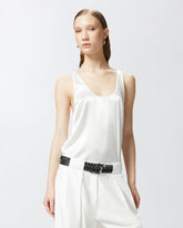 Canotta in satin di seta stretch -  | Pinko